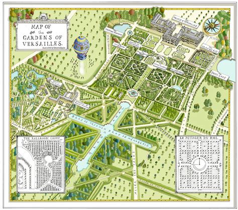 the layout of grounds versailles.